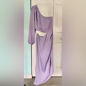 Elegant Lavender One-Shoulder Dress